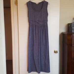 Heather blue sleeveless maxi dress